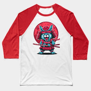 Samurai Cat Baseball T-Shirt